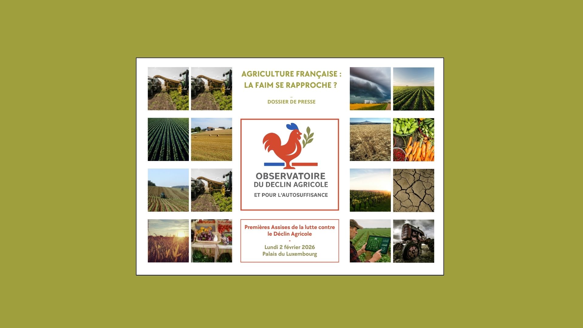 Dossier de Presse : Premières Assises de la Lutte Contre le Déclin Agricole - Sénat 